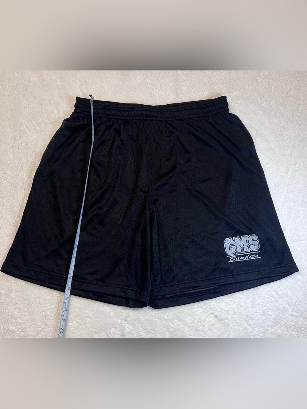 Black Athletic Mesh Shorts for Men